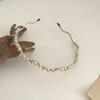 Exquisite Zircon Headbands Simple Retro Pearl Headband Waving Party Crown Head Hoop Elegant Women Gold Bands Headwear