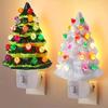 LED Christmas Mood Light Resin Bedside Lamp Christmas Tree Night Light  Bedroom