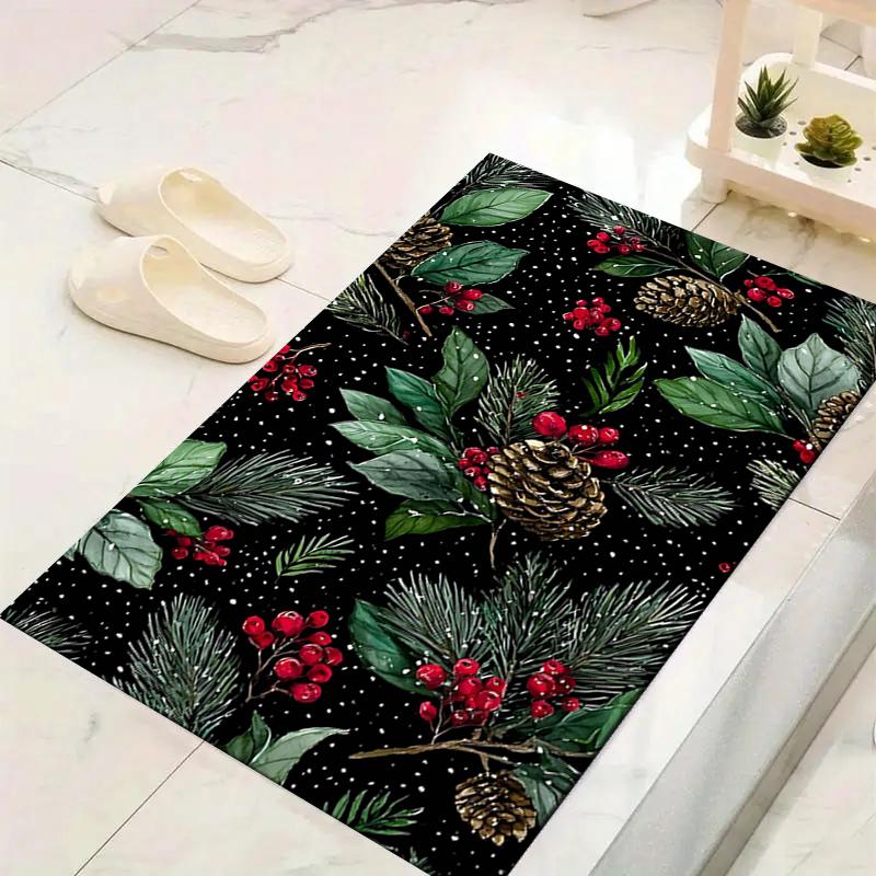 1Pc Christmas Nutcracker Party Rug Office Carpet Indoor Outdoor Doormat Nonslip Soft And Comfortable Living Room Christmas Halloween Gift D91819