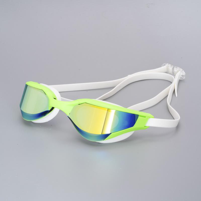 Adult Anti-Fog HD Swimming Goggles - Professional Racing & Training, Comfortable Silicone, Waterproof, Electroplated Lenses.