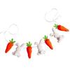 Easter Bunny And Carrot Hanging Ornaments Creative Plush Toys For Home And Party Decorations