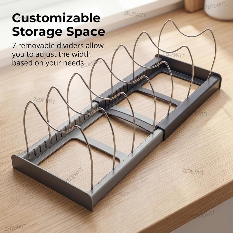 Xiaomi Dish Rack Organizer Durable Expanding Stainless Steel Storage Rack Kitchen Cabinet For Pan Pot Lid Cutting Board Drying Cookware