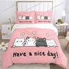 Fashion Duvet Cover Cartoon Bedding Set Cat Dog Animal Soft Quilt Cover and Pillowcases for Teens Boys SingleTwinQueenKing963