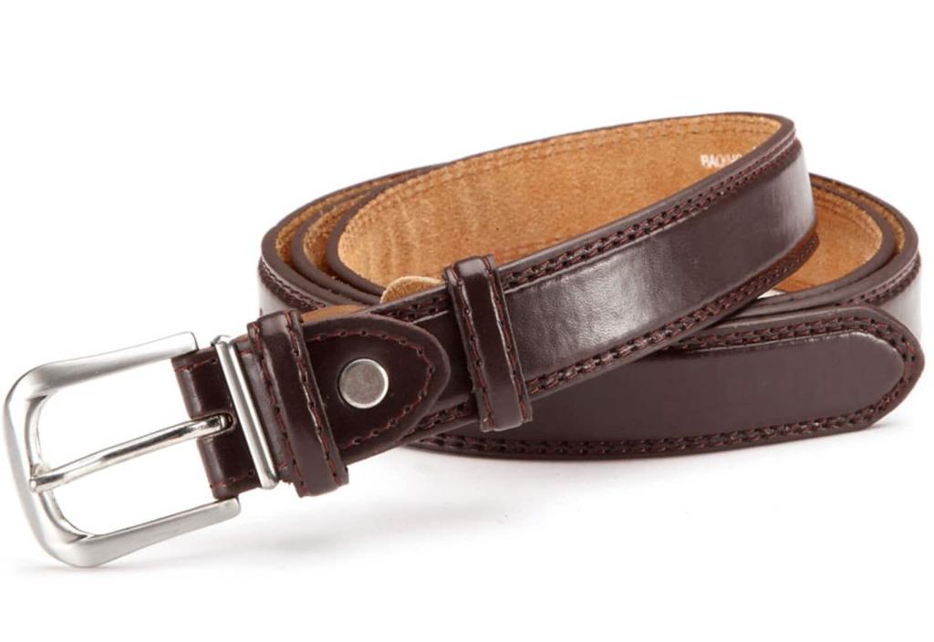 Мужской костюмный ремень узкий