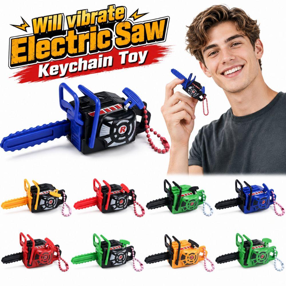 Clockwork Electric Saw Keychain Toy Pull Rope Logging Saw Toy Gift Toy Key Decor