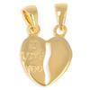 [Q3309] - Gold Plated Pendant 'Soul Mates' Gold (I Love You) - 11x11 Mm