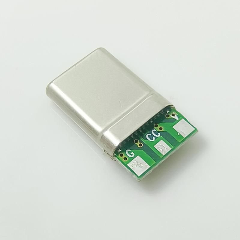 Type-C 3P Male Stretch Shell A5CC Protocol Pins for Laptop Power Adapter Fast Charging Plug