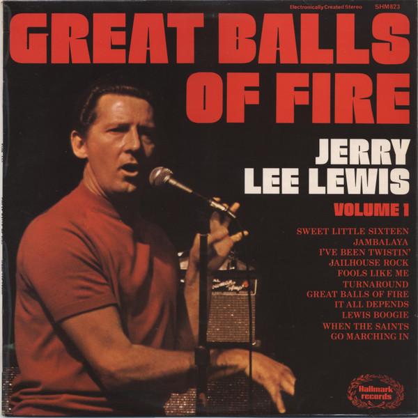 Виниловая пластинка JERRY LEE LEWIS Great Balls Of Fire Том 1 SHM823 Hallmark Record 1974 Великобритания Рок Б/у