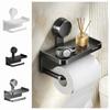 Double Layer Bathroom Paper Holder Suction Cup Toilet Paper Rack Tissue Holder  Bathroom