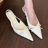 New Summer Women Sandals Fashionable Pointed Toe Butterfly-knot Shoes Ladies Elegant High Heels Party Club Sandals Zapatos Mujer