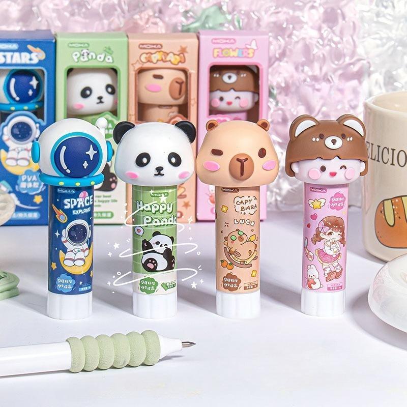 Kawaii Cartoon Capybara Solid Glue Super Strong Adhesives Glue Stick Cute Children Solid Glue Office Supplies Student Stationery