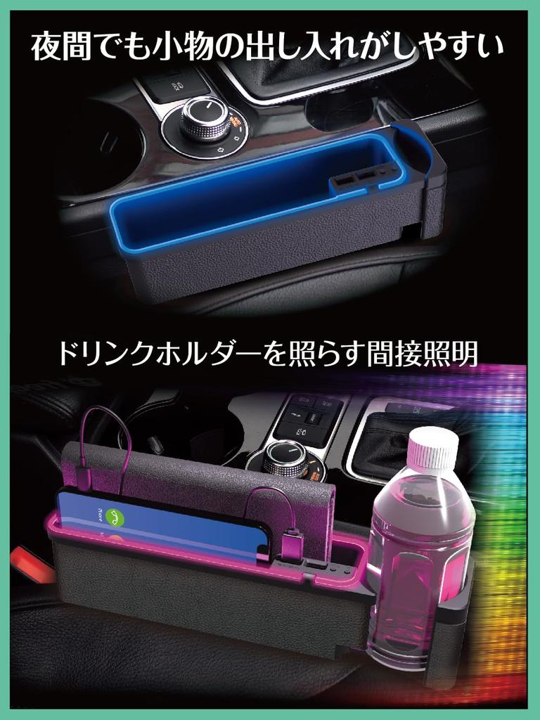 Seiko Sangyo Car Storage Supplies EXEA Illuminated Sheet Organizer Black EE-50