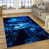Black White Realistic Drum Kit Area Rug Dark Background Percussion Print Non Slip Rectangular Floor Mat Music Lover Decor
