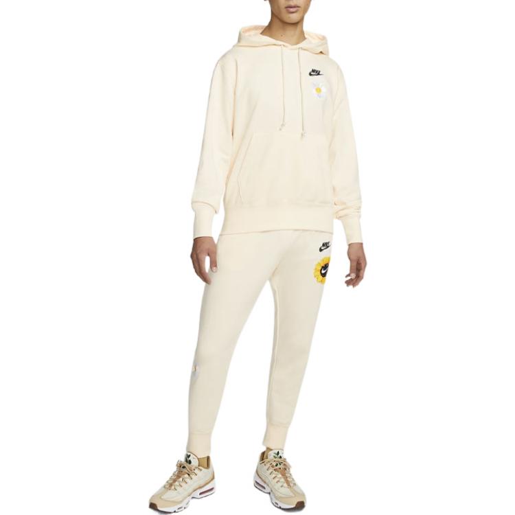 Nike Спортивный пуловер с капюшоном и вышивкой Daisy, мужские топы, бежевый DM4994-113