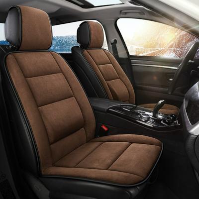 Зимняя подушка на автомобильное сиденье Пух Хлопок Утолщенный Короткий Плюш Теплая Подушка для Сиденья Офисная Подушка для Дивана Цельная с Поясничной Поддержкой