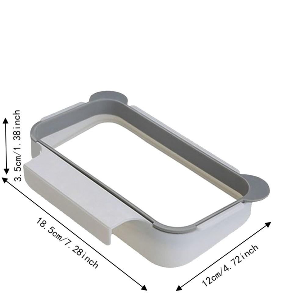 2PCS 7.28in×4.72in×1.38in Garbage Bag Holder Plastic Hanging Trash Can  For Kitchen
