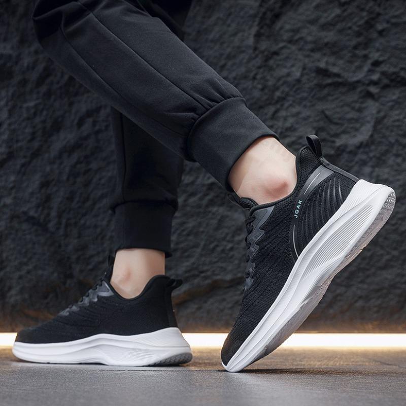 Мода Мужская Мода Тренд Мягкая Подошва Повседневная Спортивная Обувь 2025 Осень Новинка Легкая Дышащая Легкая Вязаная Мелкий Вырез Массивные кроссовки