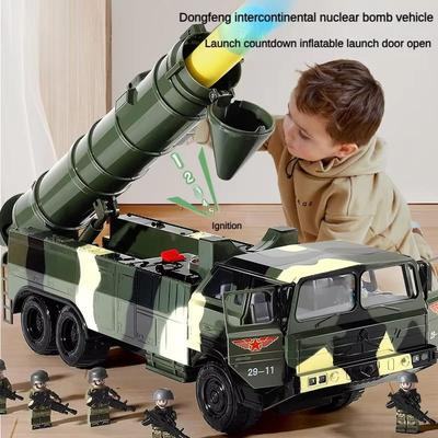 Крупногабаритная игрушечная зенитная ракета из сплава, может запускать безопасный материал, детская ракетная установка, модель танка для 3-летнего мальчика, классный подарок