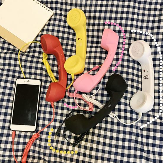 Mobile Phone Receiver Phone Handset with Retro 3.5MM Adjustable Volume And Microphone Mobile