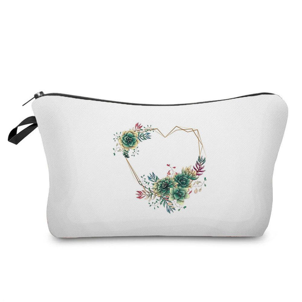 Женская косметичка с принтом Love для организации туалетных принадлежностей, дорожный органайзер для хранения 6385