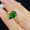 Темпераментные нежные водно-зеленые кольца в форме открытия для женщин, циркониевые кольца для помолвки, изысканные персонализированные ювелирные изделия, подарок