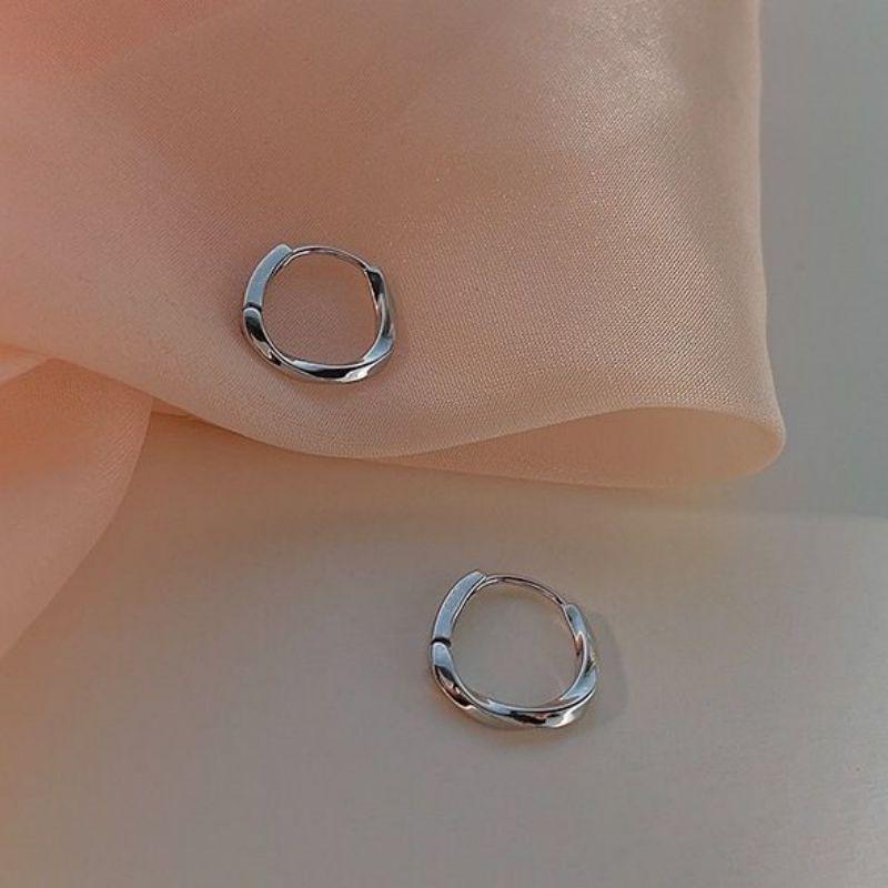 Экологичные корейские геометрические круглые серьги класса люкс