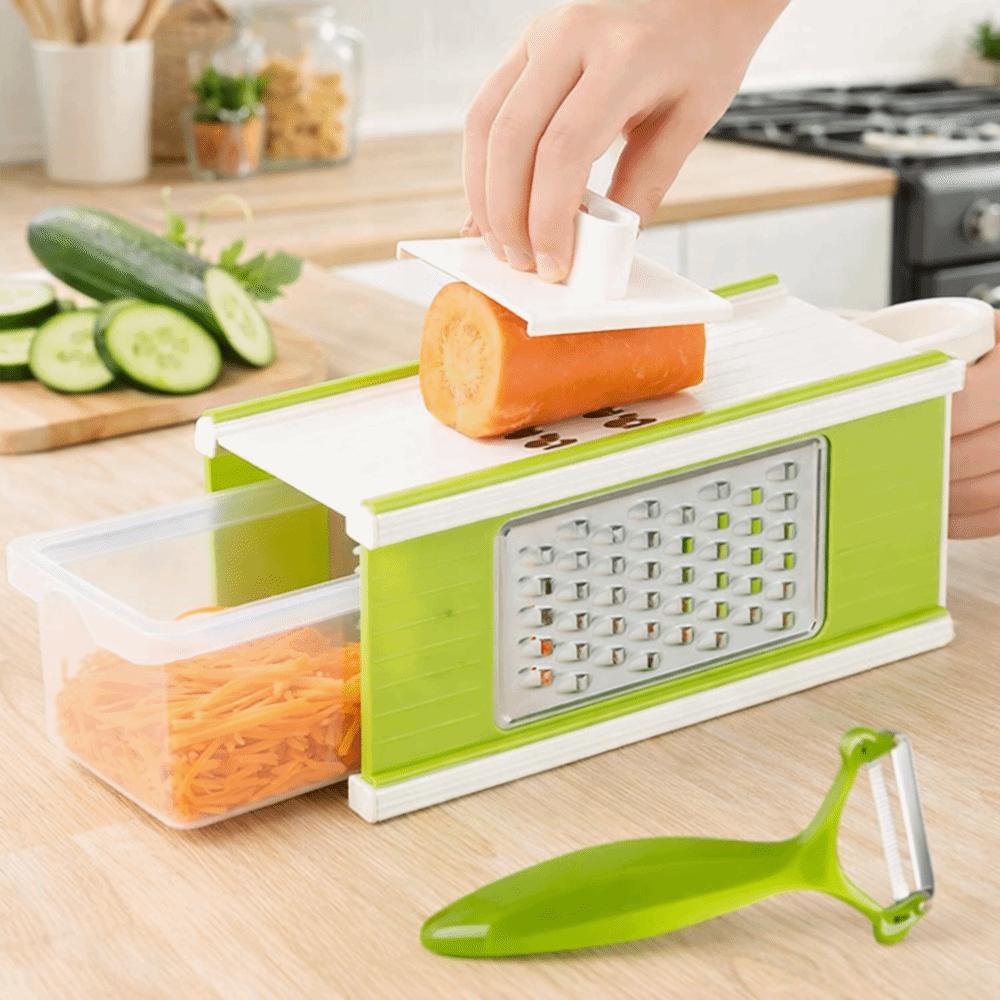 5 in 1 Vegetable Chopper with Container Vegetable Grater Potato Slicer Kitchen Gadgets