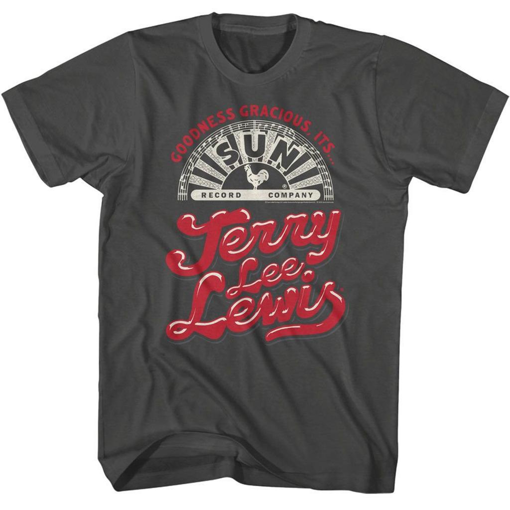 Sun Records Jerry Lee Lewis Goodness Gracious Smoke Adult T-Shirt
