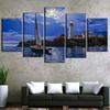 Lighthouse Landscape Canvas Wall Art, Modular Pictures, Home Decorative Framed, Living Room Decoration Paintings, 5 Panel