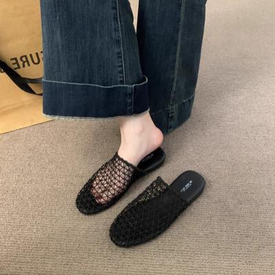 Новые сандалии-сетка для рыбалки, женская обувь, пляжная сумка, крутые шлепанцы, летняя одежда, модная плоская обувь, полушлепки