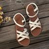 Summer New Women's Flat Bottom Roman Strap Sandals with Non Slip Rubber Soles Fashion Women's Shoes Size 36-43