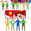 Colorful Long Sleeve Super Mario Jumpsuit 3d Printed Cosplay Outfit For Halloween Fun