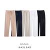 Kaslead New Women Clothes Western Style Blended Straight High Waist Casual Trousers 9929041 251