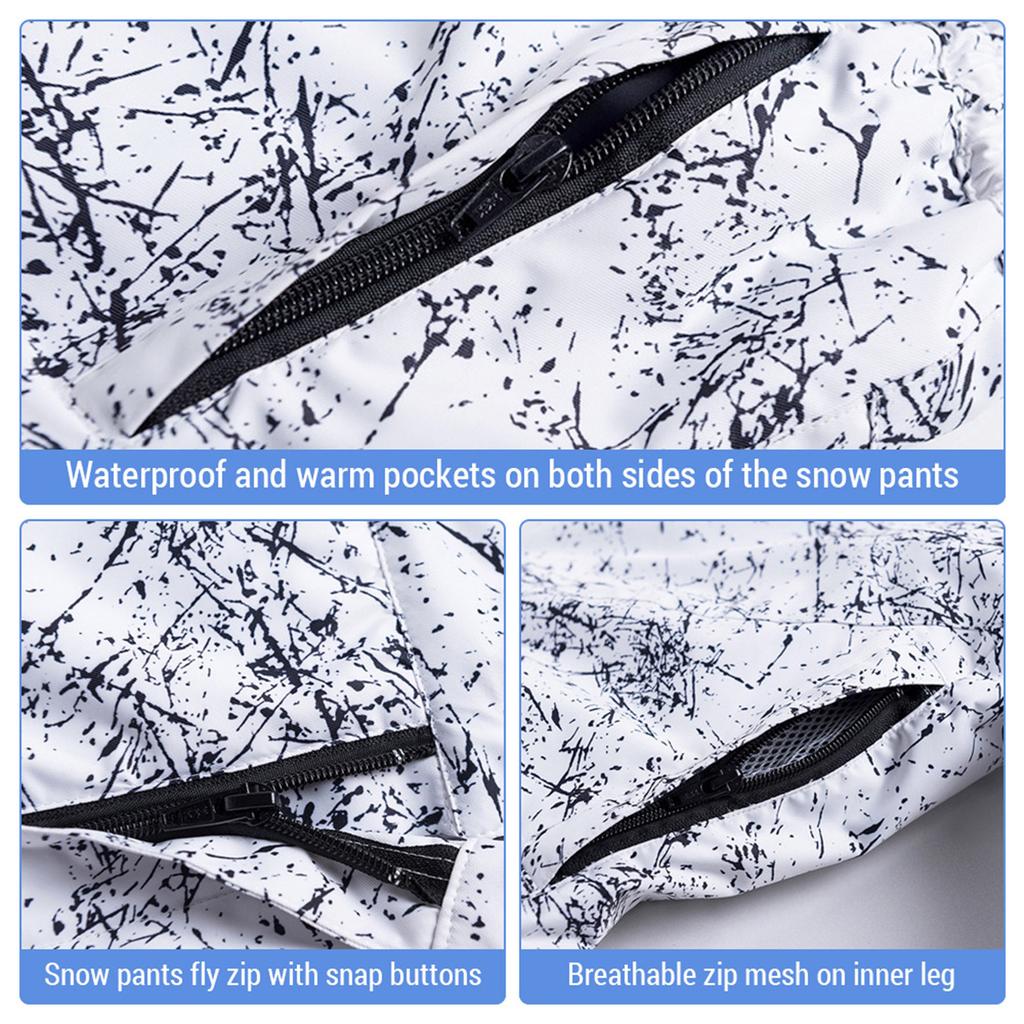 Детские сноубордические штаны Водостойкие Теплые Лыжные штаны для мальчиков и девочек