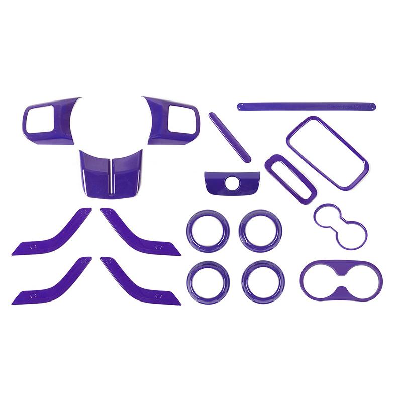 SHINEKA ABS украшение интерьера автомобиля, наклейки, полный комплект отделки, 2/4 дверные аксессуары для Jeep Wrangler JK JKU