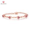 New Luxury High-end Temperament Fashion Rose Red Imitation Red Tourmaline Gemstone Color Treasure Bracelet For Women