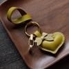Original Hand-sewn Alran Sheepskin Peach Heart Bag Pendant, Car Key Pendant Female, Gift Keychain