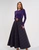 Long Flared Skirt In Checked Wool ISSA PLUS