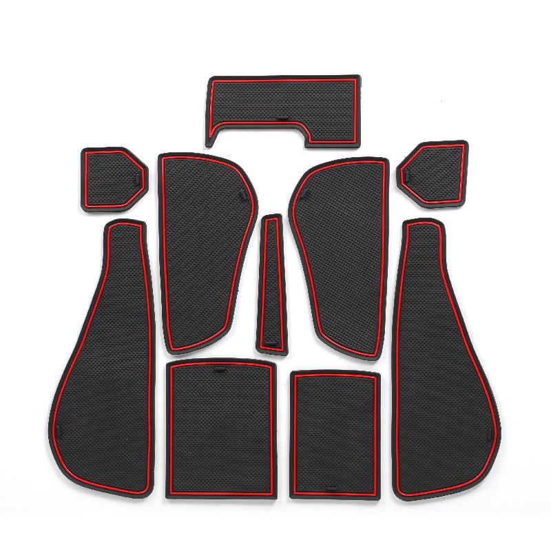 For 2025 of Volkswagen Tiguau Door Sill Mats Car Interior Modification Water Cup Storage Box Anti-slip Mat Decorative Acces