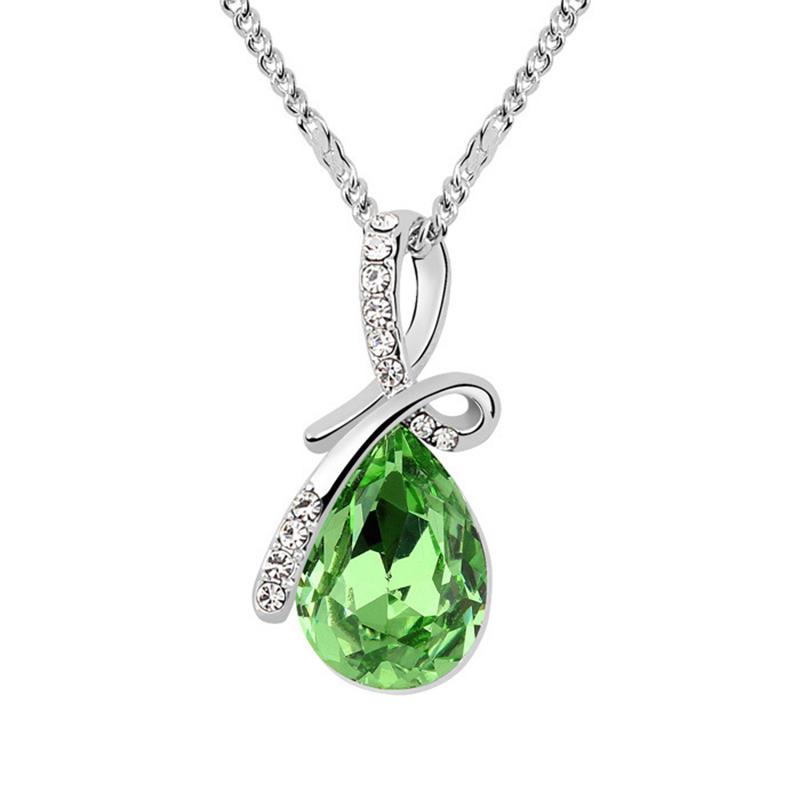 Модное женское ожерелье с кристаллами на свадьбу, 1 шт., ожерелье с подвеской в виде слезы ангела, ювелирные изделия, стразы ручной работы