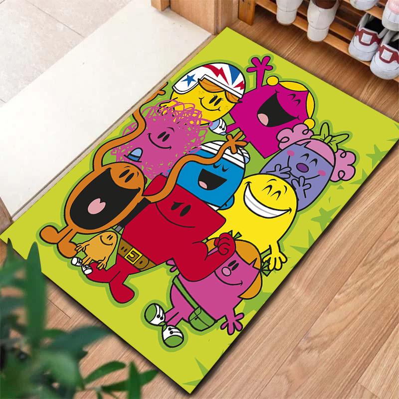 Mr. Men Little Miss Carpet Rug for Living Room Bedroom Home Sofa Decoration,Kids play Non-slip Floor Mat