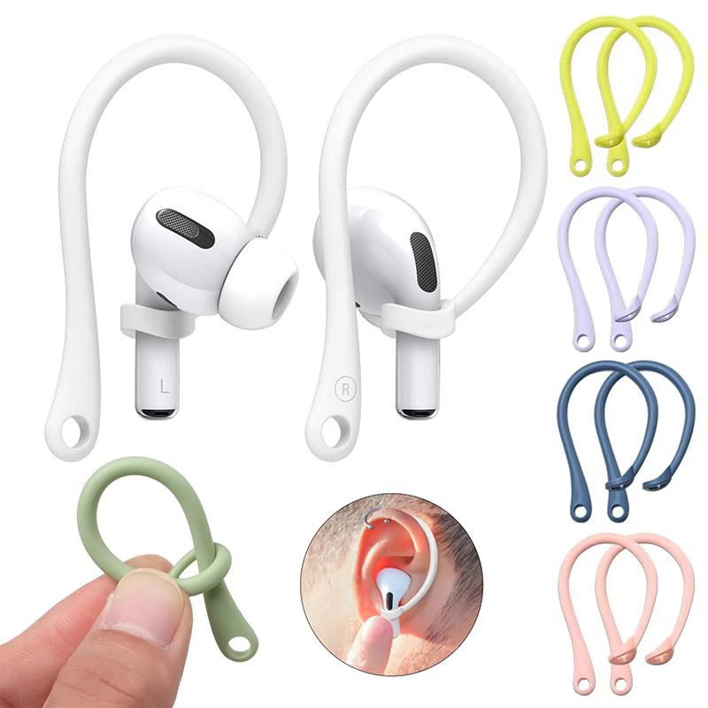 1 пара силиконовых заушников для защиты от потери для Apple AirPods 1 2 3 4 Pro Sport, аксессуар для беспроводных Bluetooth-наушников.