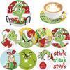 N-001 8 Pcs Mushroom Diamond Painting Coaster Kits Crafts for Adults DIY Diamond Art Coasters Small Diamond Painting Accessories