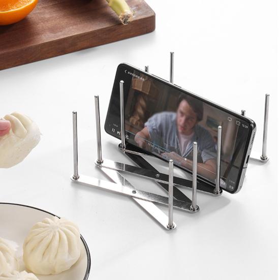 Полка для крышки кастрюли, складная телескопическая встроенная формовочная пластина, полка, многофункциональная тарелка из нержавеющей стали