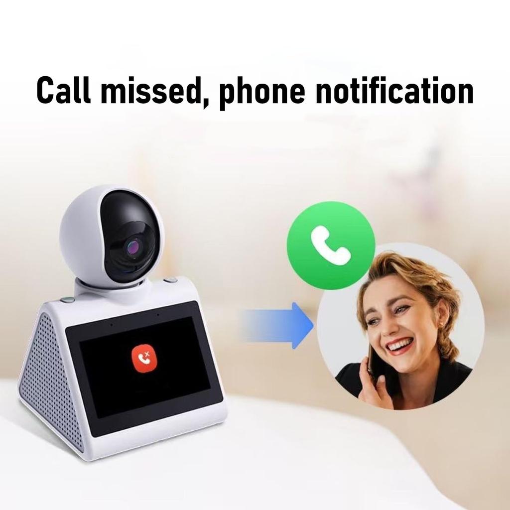Video Call Camera with HD 2K Indoor Home Security Support Ai Voice Baby Nanny Elderly Pet Security Camera Two-way Screen, Camera, Function,
