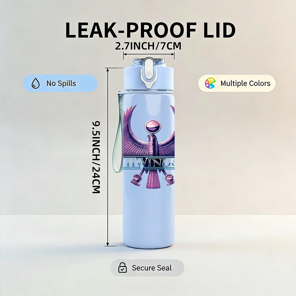 1PC Purple Crown Crown 750ml sports water bottle leakproof straw lid outdoor office home