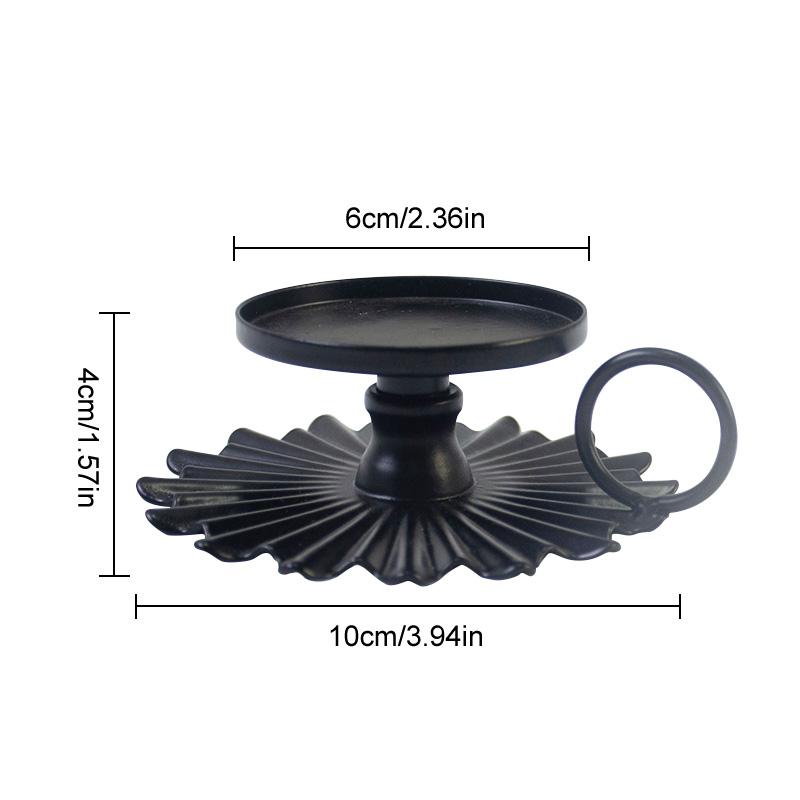 1шт подставка для свечи черный железный домашний декор металлический столб подсвечник подсвечник настольный литой декор конический подсвечник свадьба