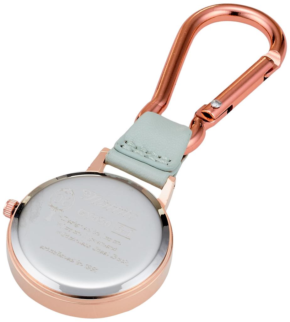 Pocket Watch Carabiner Watch Analog Furuka Tulip Green [Fieldwork] GY050-1 Women's