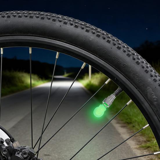 2/4 шт. Велосипедный вентиль для шины Свет Умный датчик Светодиодный фонарь на колесо велосипеда Ночная езда Цветной Декоративная лампа для вентиля дорожного или горного велосипеда Велосипедные аксессуары