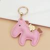 Women's Bag Charm Decoration Bag Pendant Cartoon Rocking Wooden Horse Women's Leather  Bag Charm Key Chain Cute Bag Accessories Gifts